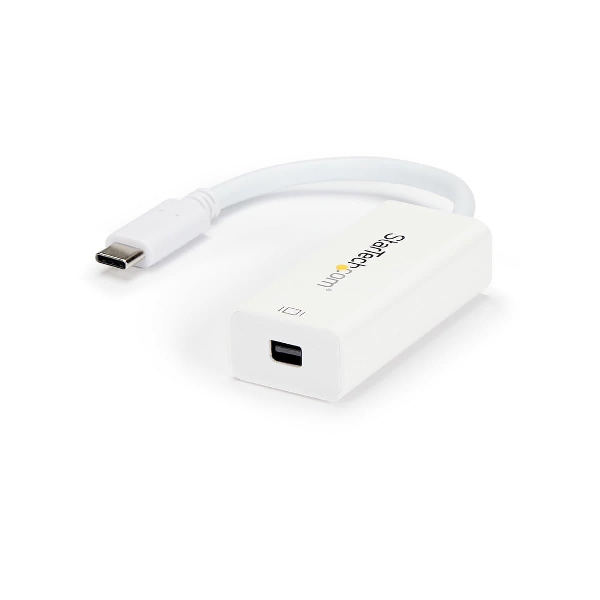 StarTech USB-C to Mini DisplayPort Adapter, 4K 60 Hz, DP 1.2, Thunderbolt 3 Compatible, White