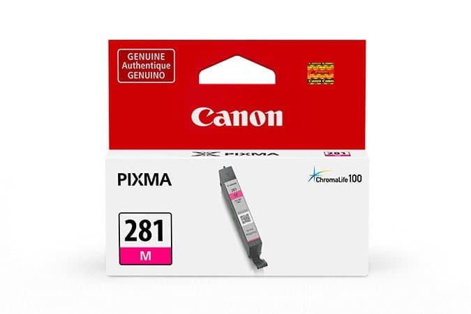 Canon CLI-281 Magenta Ink Tank, Pigment-Based, ChromaLife100, High Yield