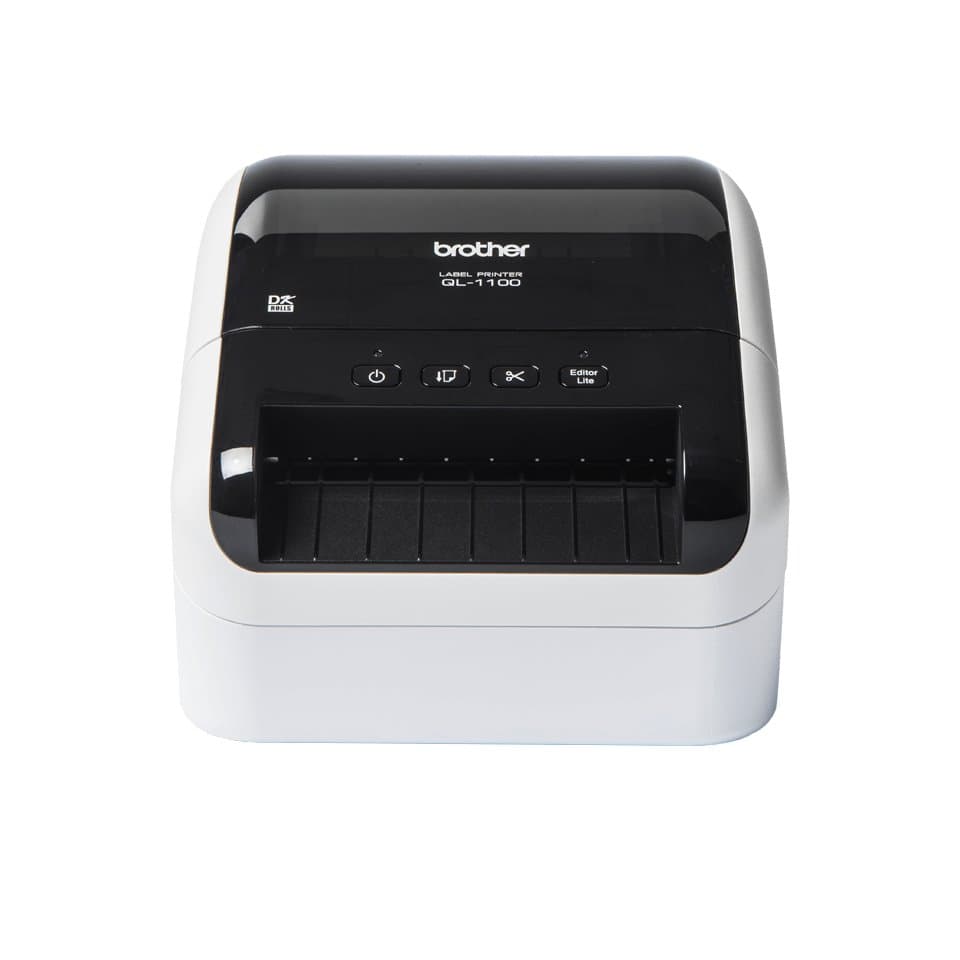 Brother QL-1100 Label Printer, Direct Thermal, 300 x 300 DPI, 69 mm/sec, 4" Max