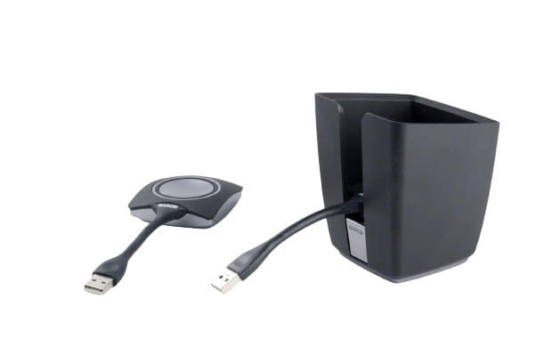 Barco ClickShare Tray, Black, 4-Button Capacity, 124.1 × 80 × 132mm