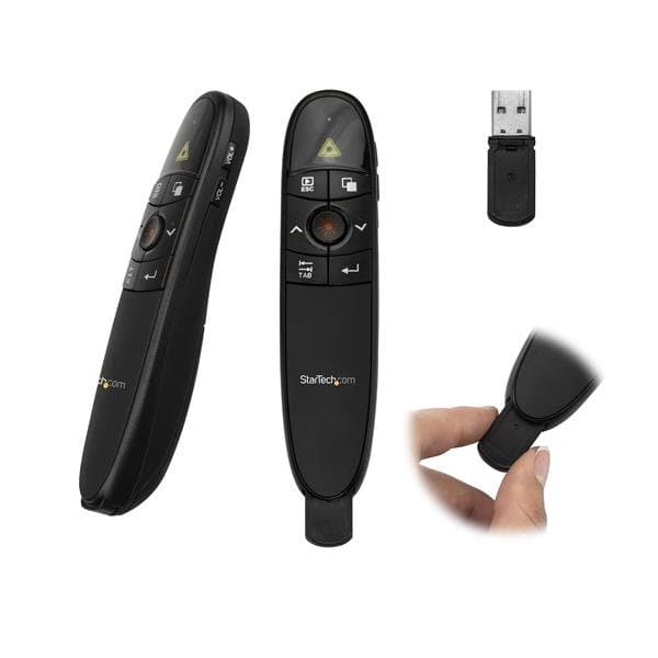 StarTech Wireless Presentation Remote, Red Laser, 90ft Range, USB