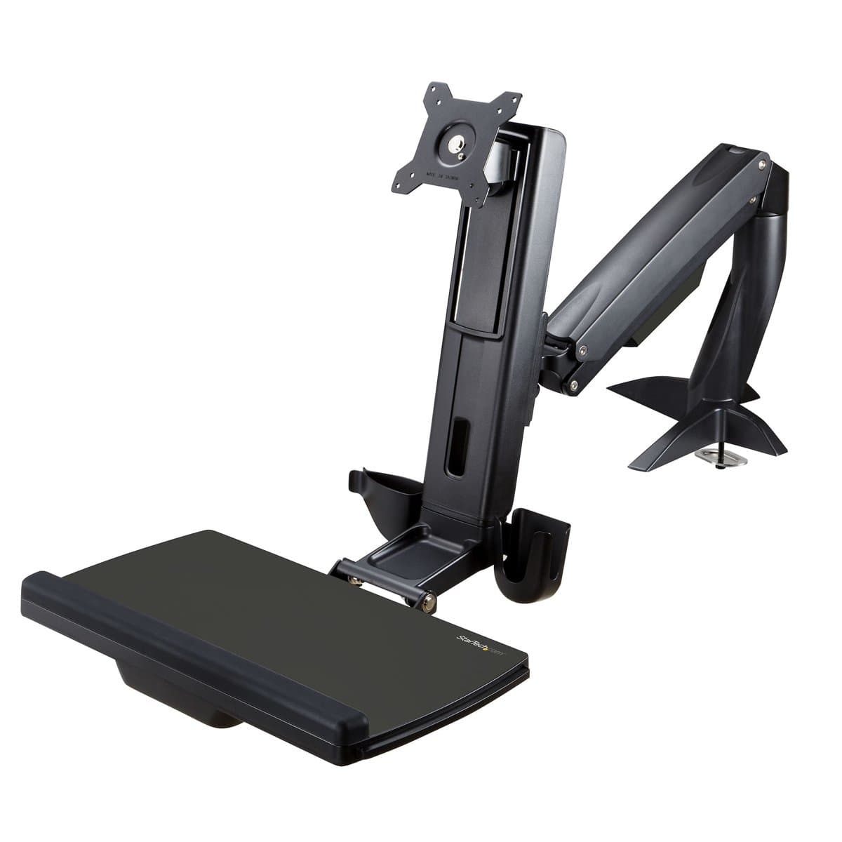 StarTech Sit-Stand Monitor Arm, 34" Display, 8kg Capacity, 360° Rotation, Keyboard Tray