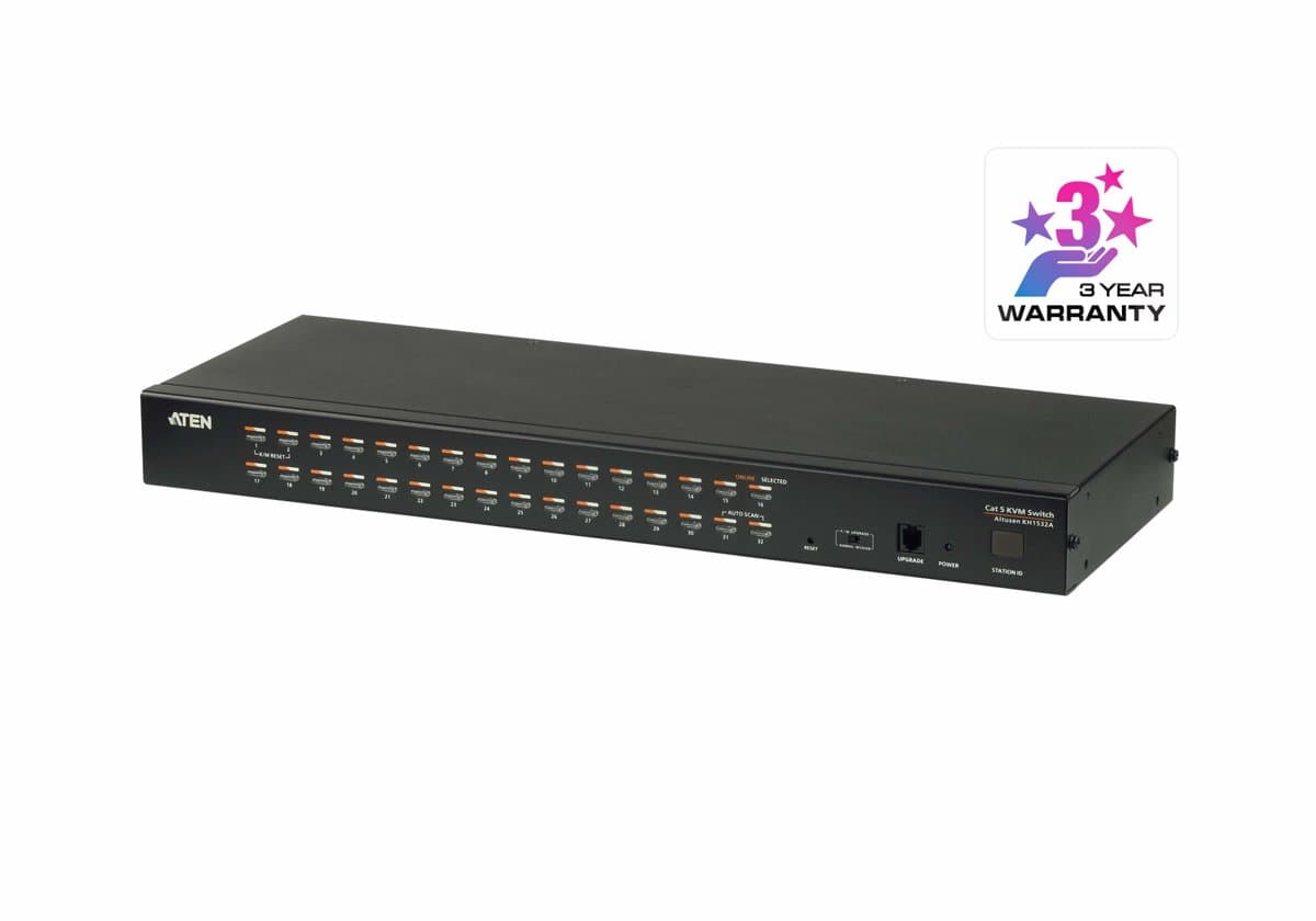 ATEN KH1532A 32-Port KVM Switch, Full HD 1920×1200, USB PS/2, Rackmount