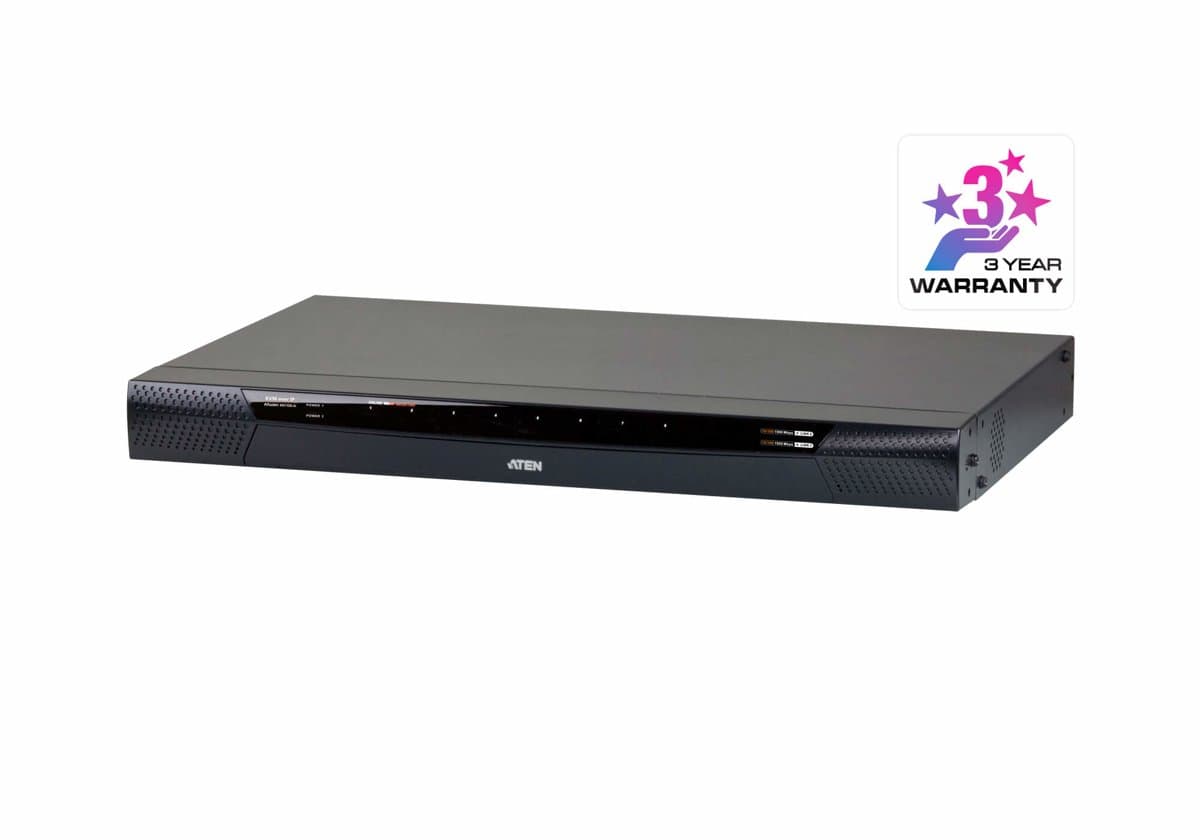 ATEN KN1108VA, 8-Port KVM Over IP, 1U Rack, Cat5, 1920×1200