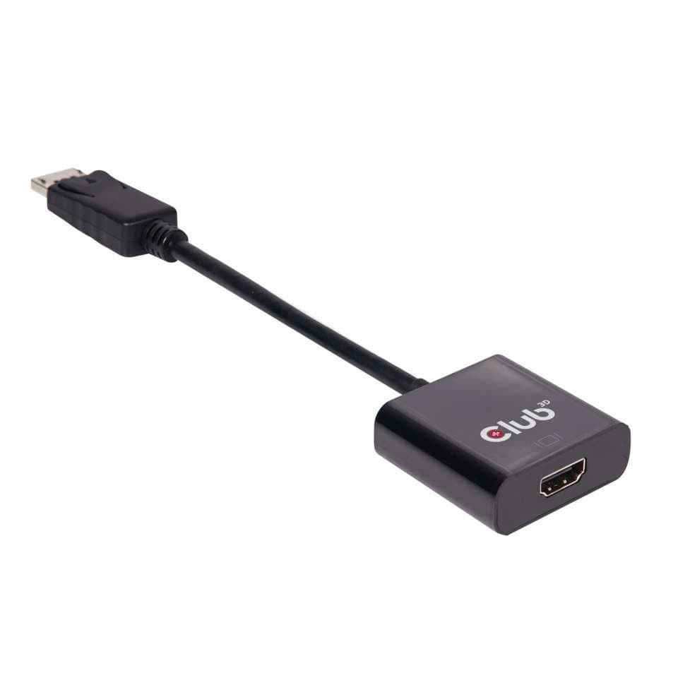 Club3D DisplayPort 1.2 to HDMI 2.0 UHD Adapter, 4K 60Hz, 0.21 m, Active