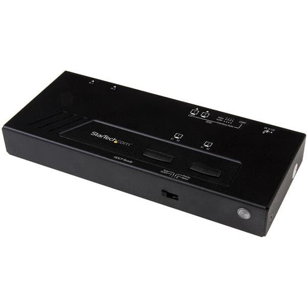 StarTech 2x2 HDMI Matrix Switch, 4K, Auto-Sensing, IR Control