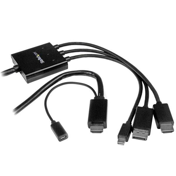 StarTech HDMI/DisplayPort/Mini-DP to HDMI Adapter, 6ft, 4K, Thunderbolt