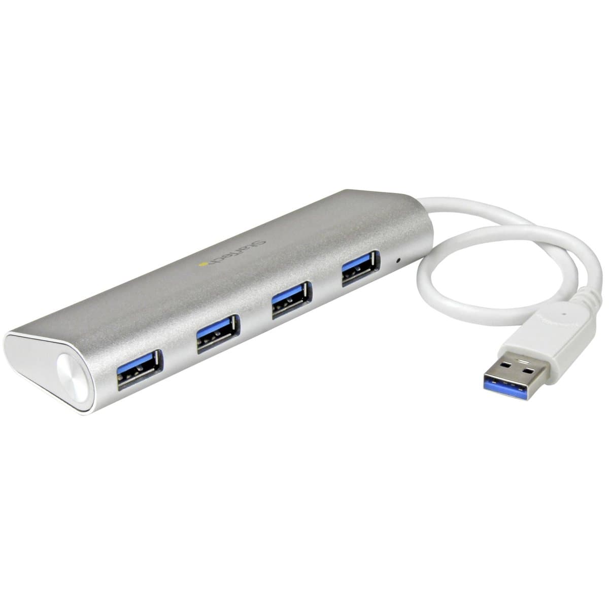 StarTech 4-Port USB 3.0 Hub, Aluminum, 5Gbps, Bus-Powered, 27cm Cable