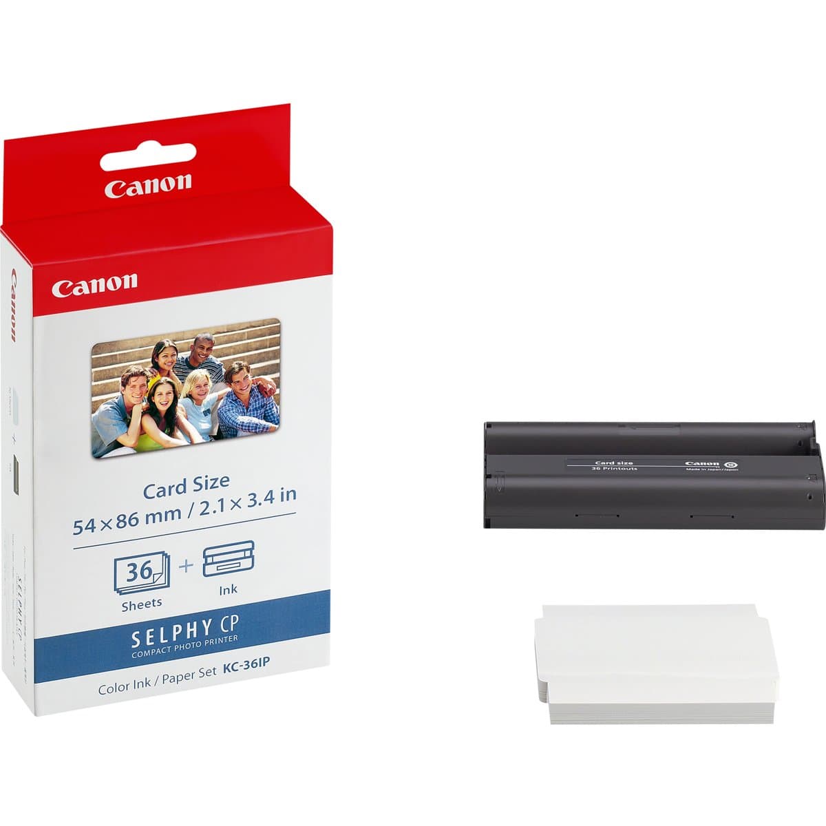 Canon KC-36IP Colour Ink and Paper Set, 36 Sheets, 54×86 mm