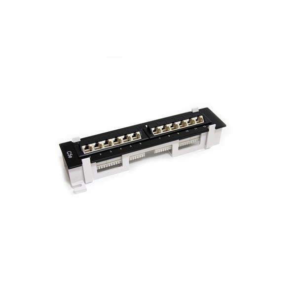 StarTech 12 Port Cat5e Patch Panel, Wall Mount, 1U, 110 Type, 45° Downward Tilt