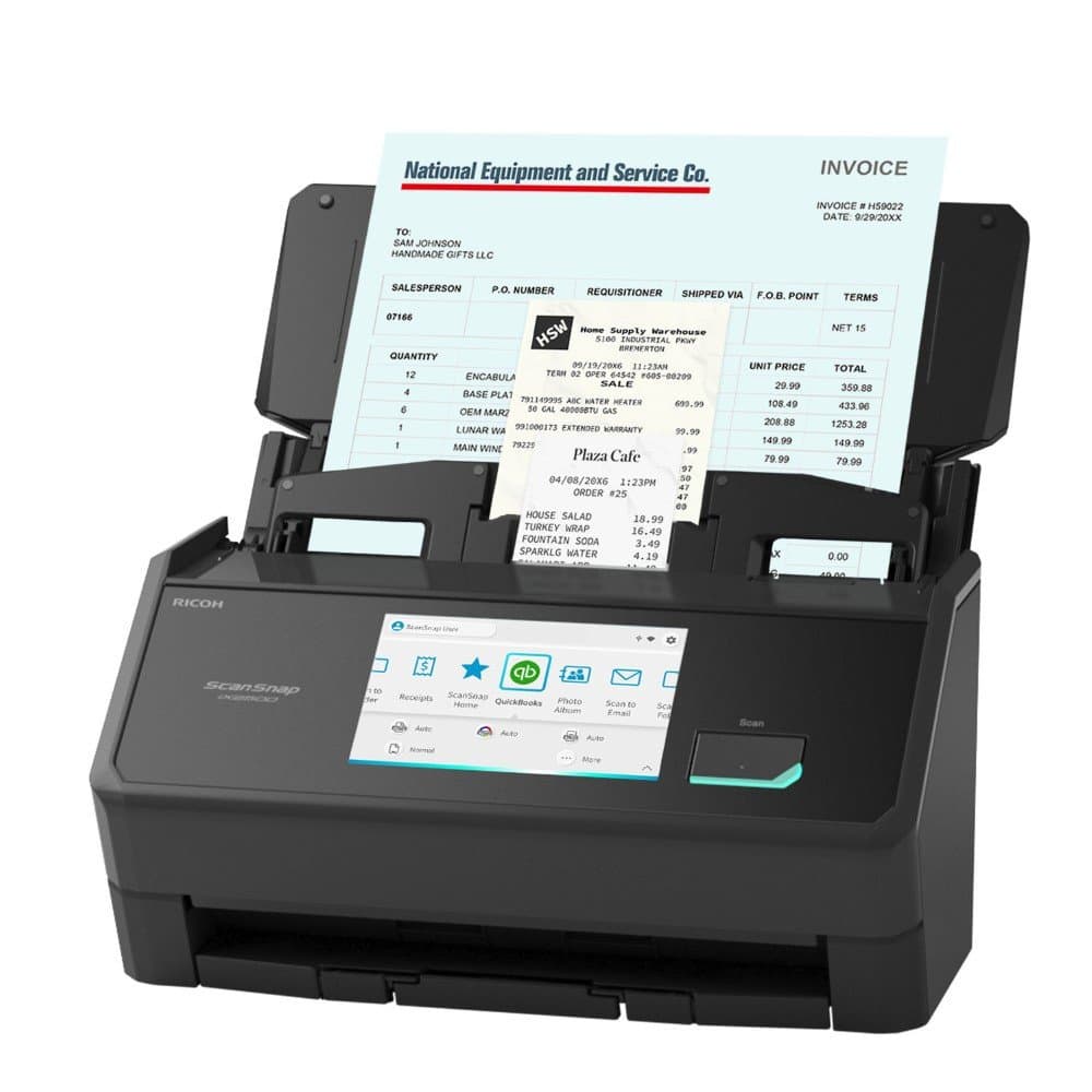 Ricoh ScanSnap iX2500 Receipt Edition, ADF Scanner, 600 DPI, 45 ppm