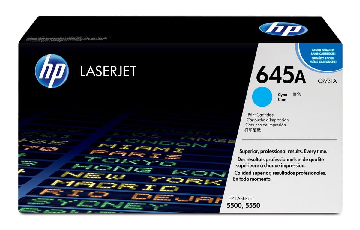 HP Cyan Toner Cartridge For Color LaserJet 5500 5550 12K Yld