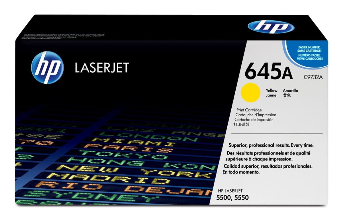 HP Yellow Toner Cartridge For Color LaserJet 5500 5550 12K Yld