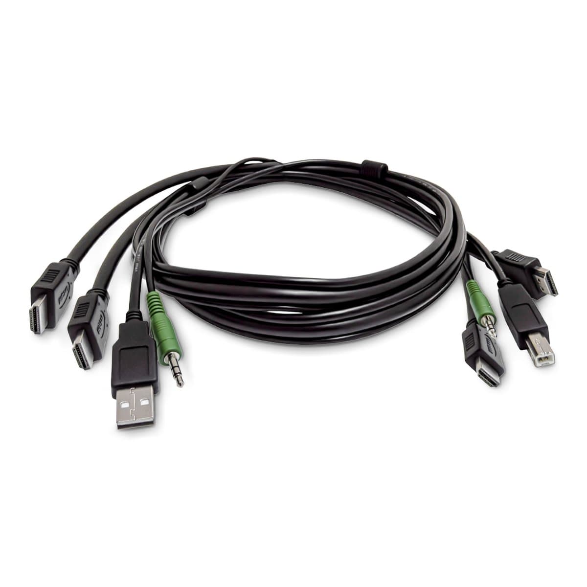 StarTech 380A90, Dual-HDMI KVM Cable, 6ft, USB 2.0, 3.5mm Audio