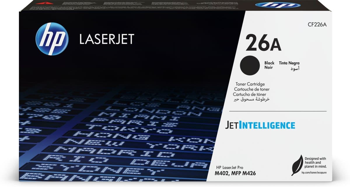 HP 26A Black Original LaserJet Toner Cartridge, 3100-Page Yield