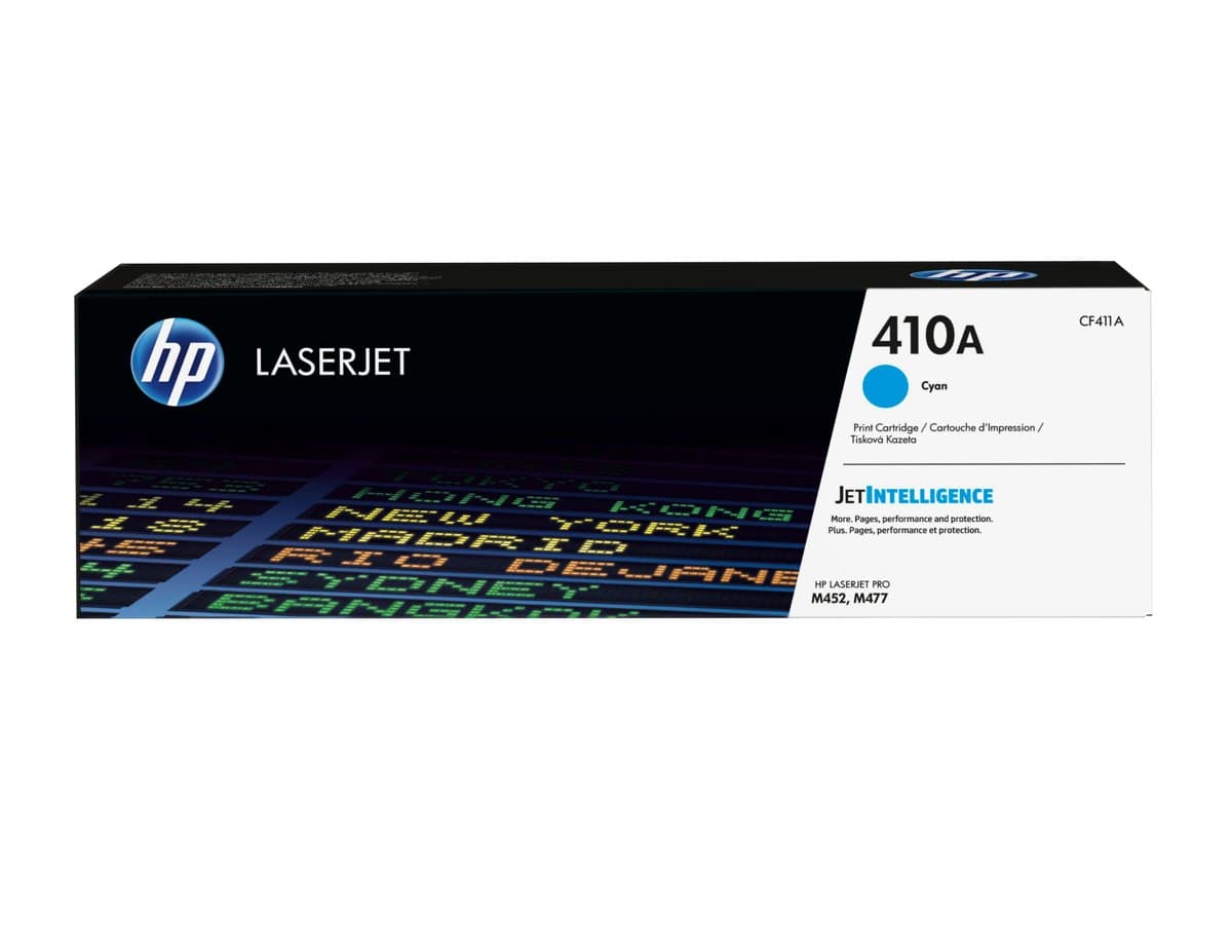 HP 410A Cyan Original LaserJet Toner Cartridge, 2300 Pages, 1 Cartridge