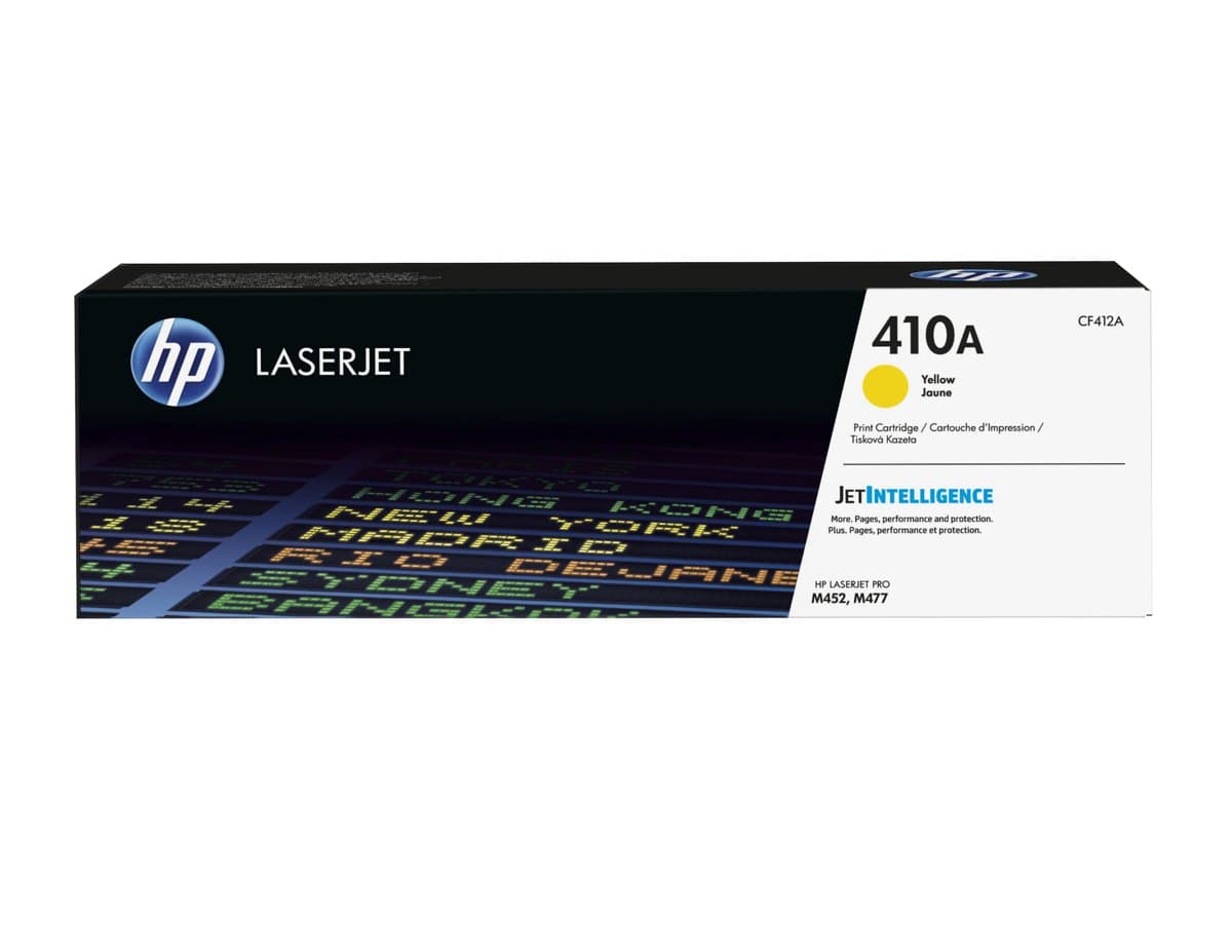 HP 410A LaserJet Toner, Yellow, 2300 Pages, Original Cartridge, 1 Unit