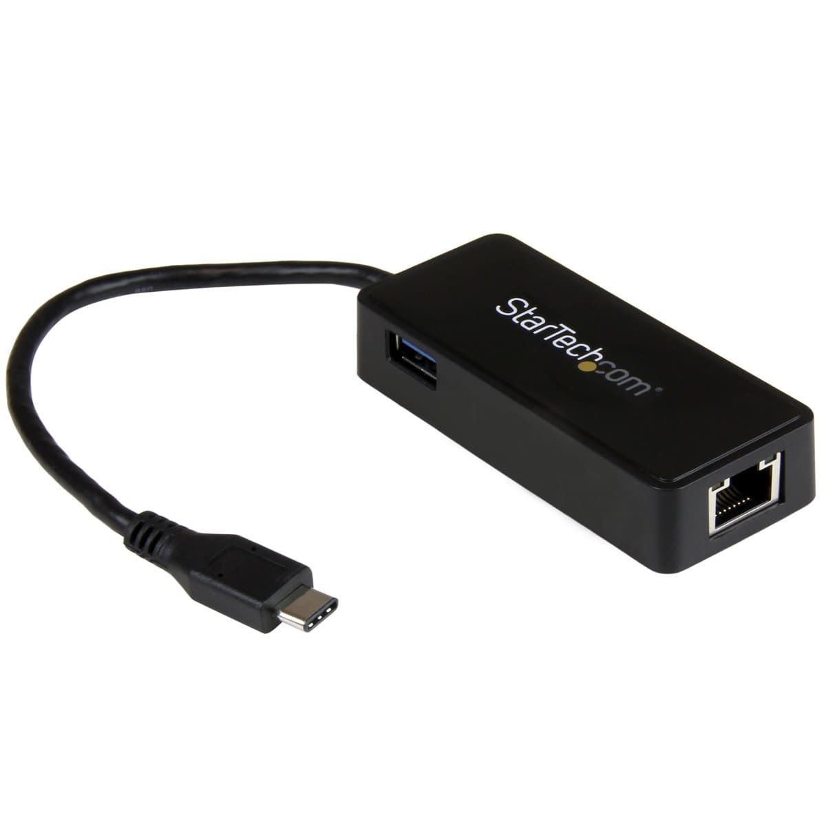 StarTech USB-C Gigabit Ethernet Adapter, 5 Gbps, USB 3.0 Port, Black