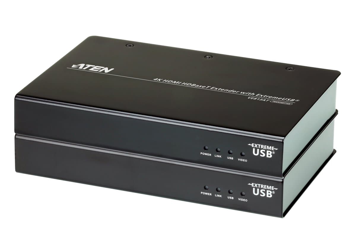 ATEN VE813A, 4K HDMI HDBaseT Extender, 100m, USB 2.0, Cat5e–Cat7