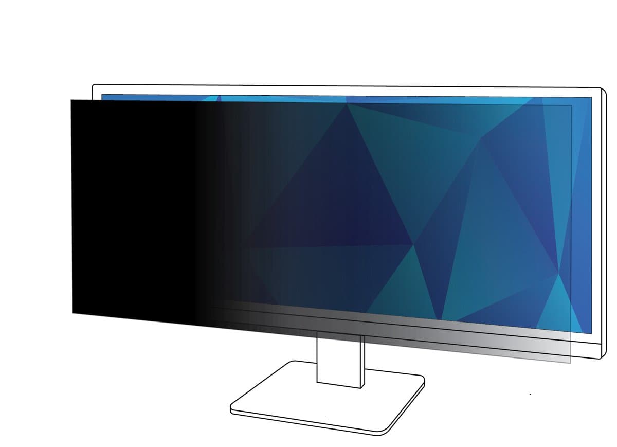 3M Privacy Filter, 38 inch 21:9 Monitor, Frameless, Scratch-Resistant