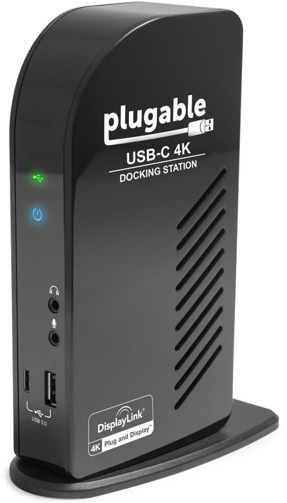 Plugable UD-ULTC4K USB-C Docking Station, 4K Ultra HD, 60W Power Delivery, Gigabit Ethernet