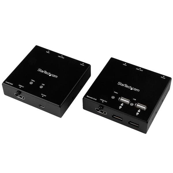 StarTech HDMI over CAT6 Extender, 50m 1080p, 4-Port USB Hub, CAT5–CAT6