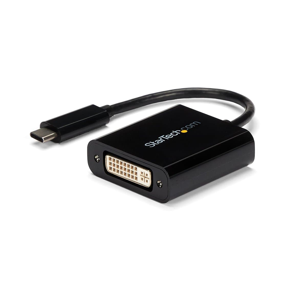 StarTech USB-C to DVI Adapter, 1920×1200, DP Alt Mode, Thunderbolt 3 Compatible, Black