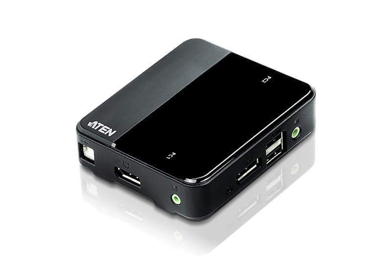 ATEN 2-Port USB 4K DisplayPort 1.2 KVM Switch, 4096 × 2160, 60 Hz, Includes 2 Cables
