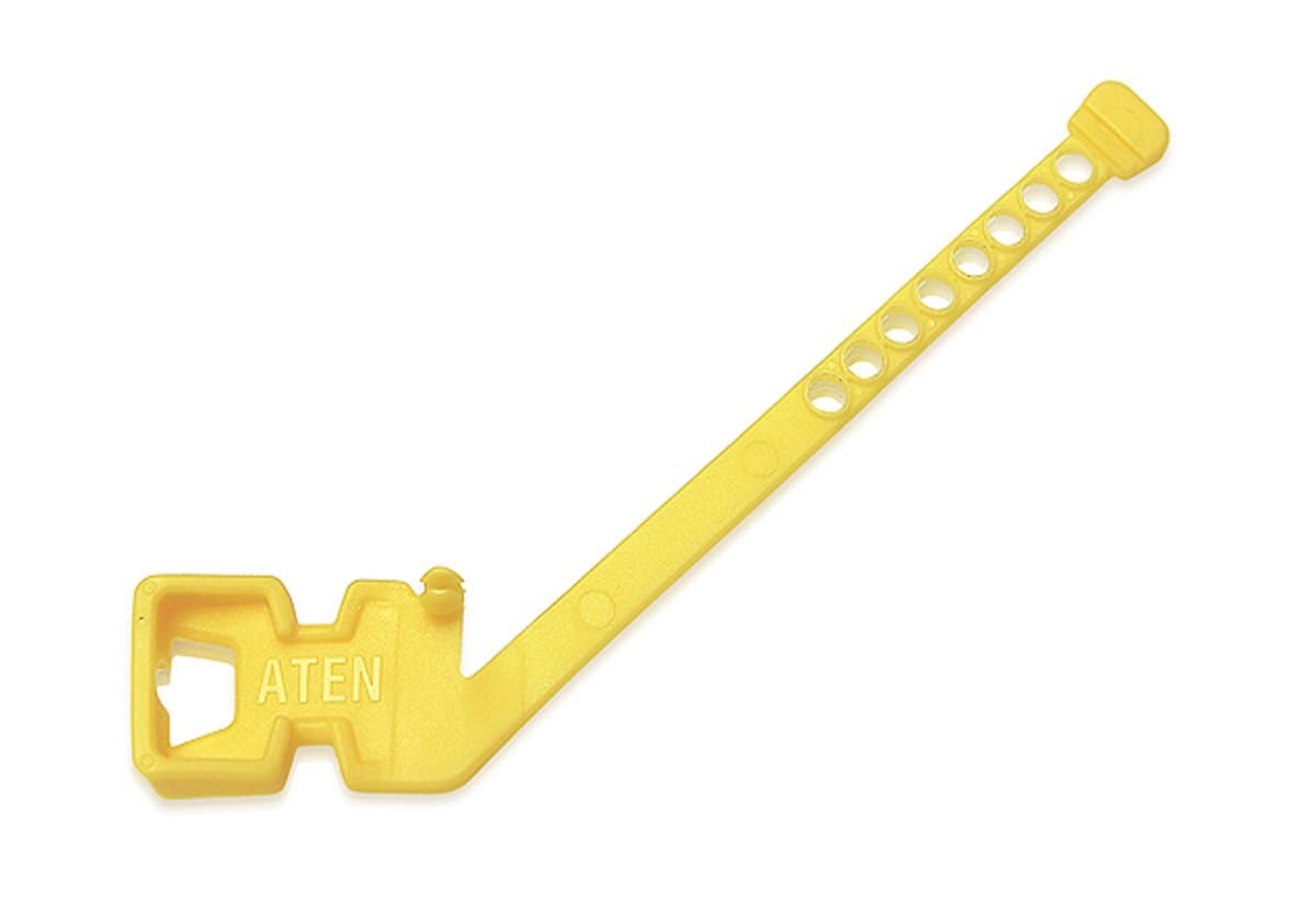 ATEN LockPro HDMI Cable Lock, Yellow, 10-Pack, 64.7×86.1×6.6mm