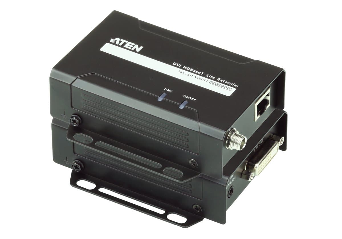 ATEN VE601 DVI HDBaseT-Lite Extender, 1920×1200, 70m Range, Cat5e/Cat6