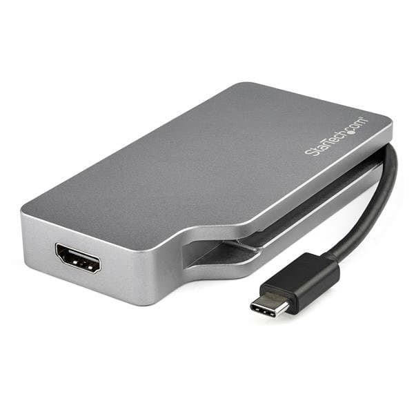 StarTech USB C Multiport Video Adapter, 4-in-1, 4K, HDMI 1.4, mDP 1.2