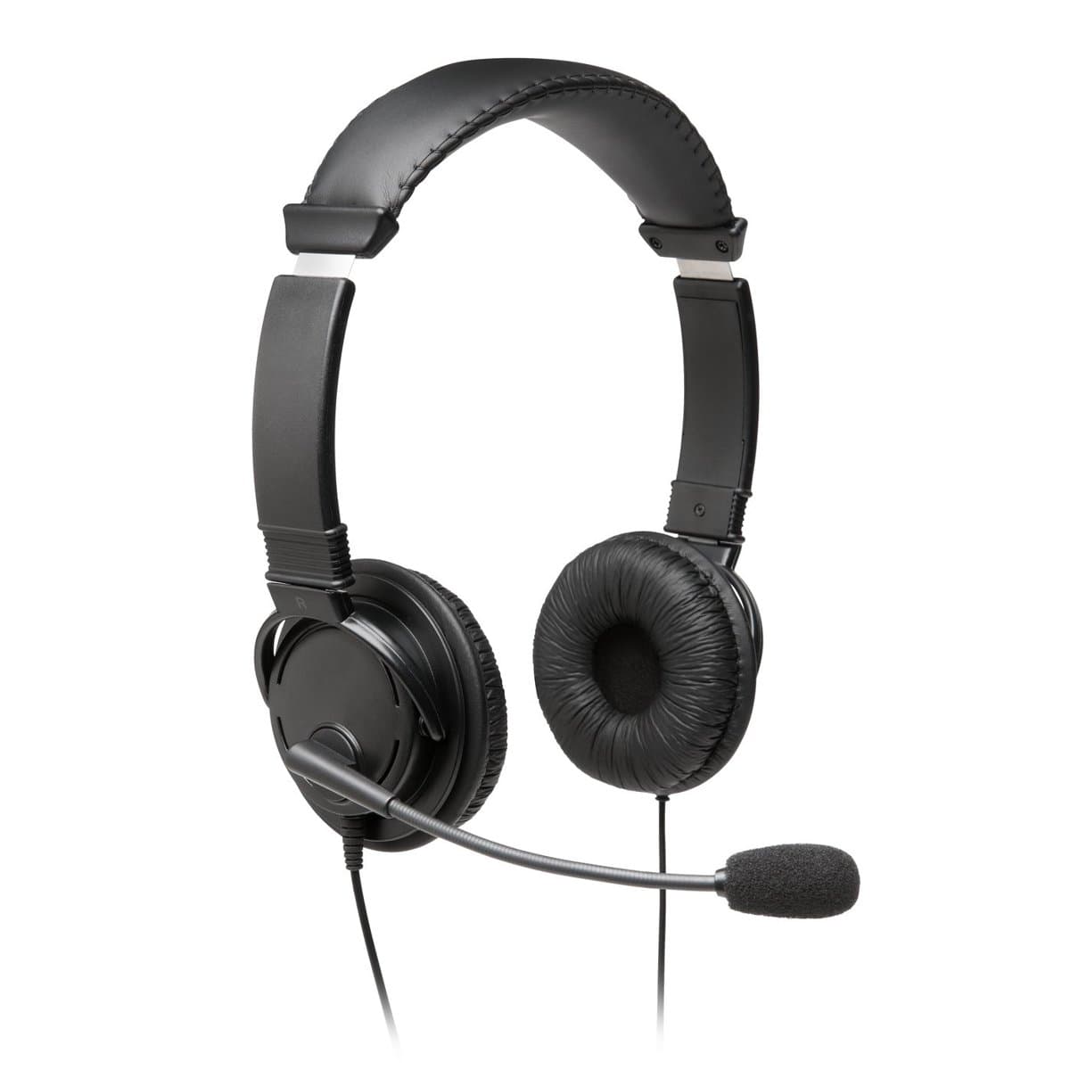 Kensington K97603WW, Headset, 6 ft Cable, 40mm Drivers, Noise-Cancelling Mic