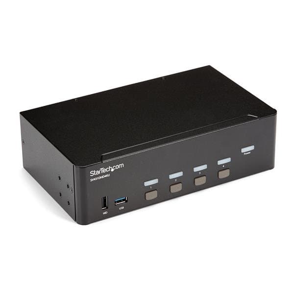 StarTech 4-Port HDMI KVM Switch, 4K 30Hz, 3840 × 2160, Dual Display