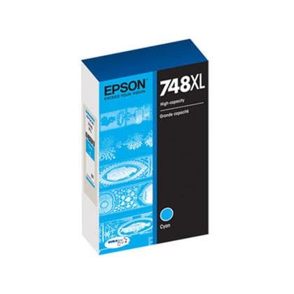 Epson 748XL Cyan Ink Cartridge, High Yield, DURABrite Pro, Fade Resistant