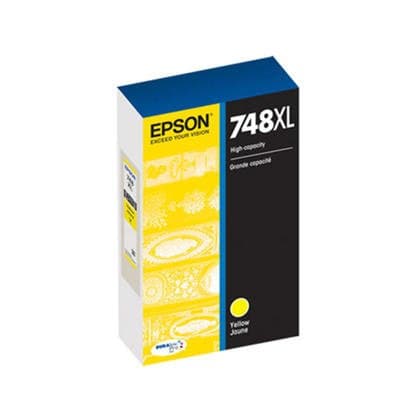 Epson 748XL Ink Cartridge, Yellow, XL Capacity, Pigment-Based