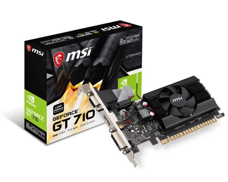 MSI GeForce GT 710, 2GB GDDR3, 64-bit Memory, 1600MHz, PCI Express 2.0