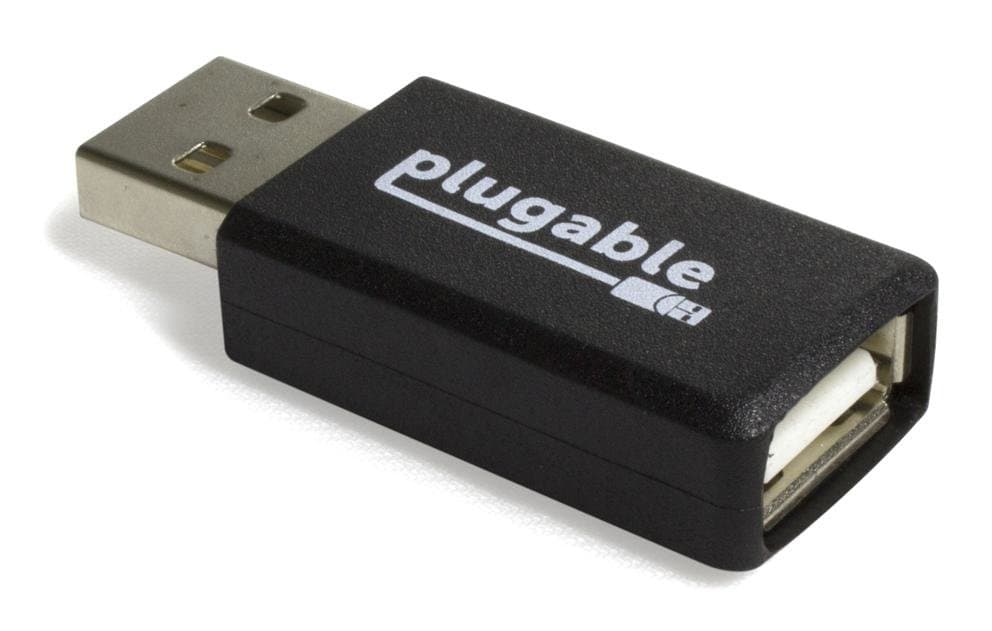 Plugable USB Data Blocker, USB-A Charge-Only Adapter, Anti Juice-Jacking, Black
