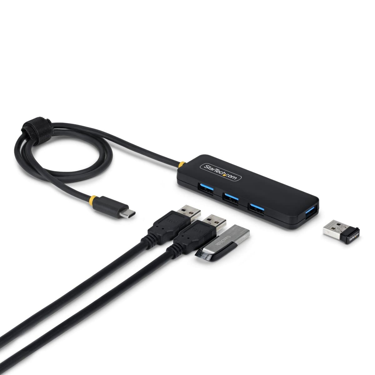 StarTech USB-C to 4-Port USB-A Hub, 5Gbps, USB 3.2 Gen 1, Bus Powered
