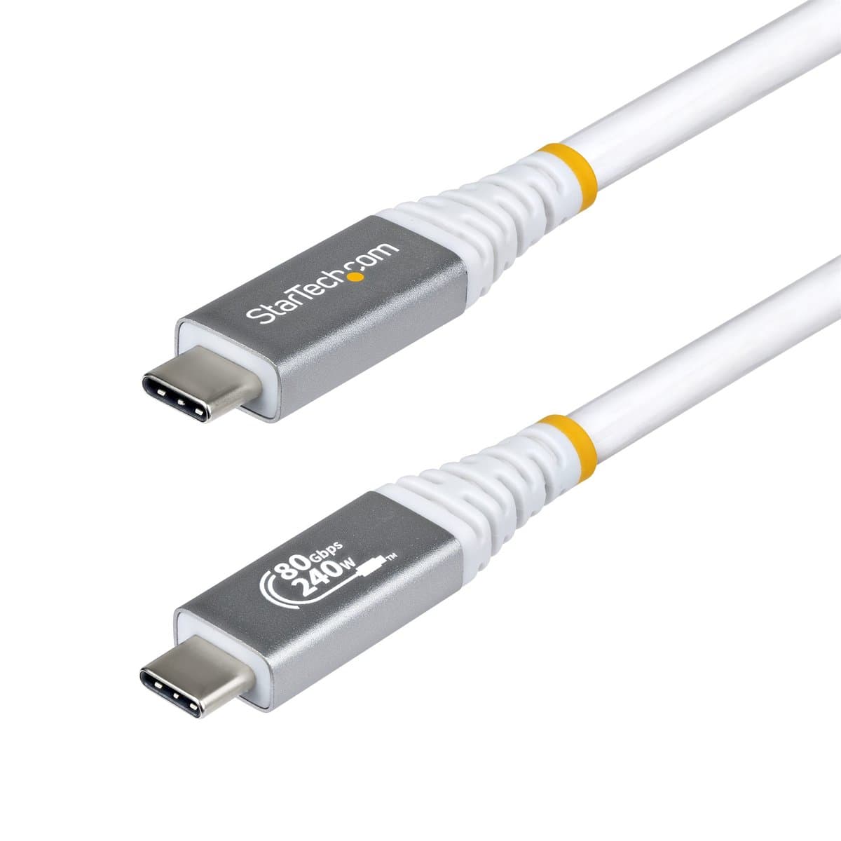 StarTech USB4 Cable, 1.6ft USB-C, 80Gbps, 240W PD, 8K@120Hz