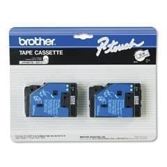 TC20Z1 3/8IN BLACK ON WHITE TAPE FOR PT-6 8 10-12 20 25 150 170