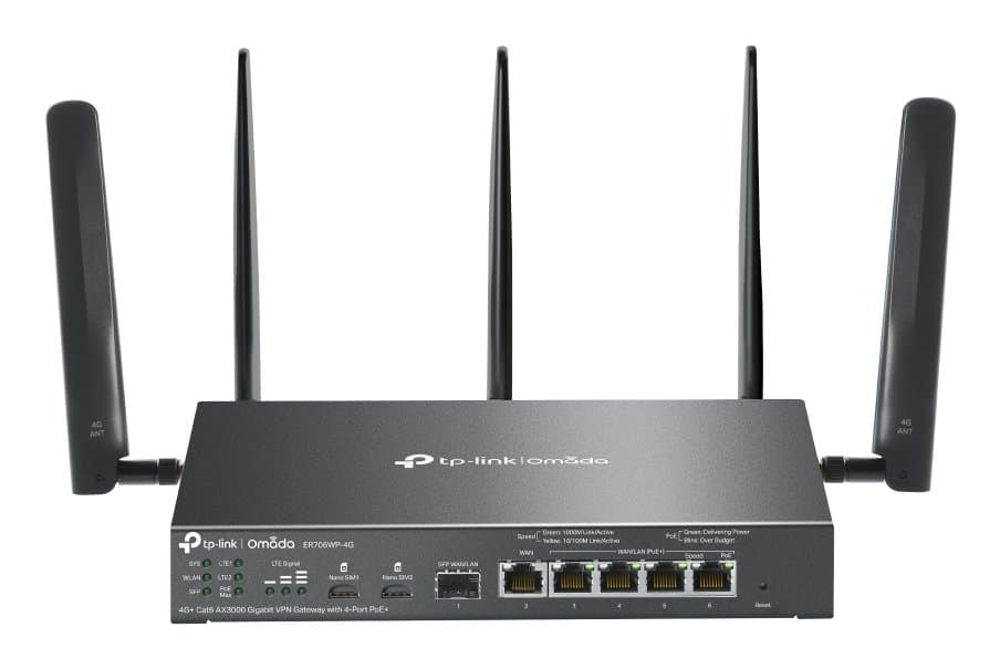 TP-Link Omada 4G+ Ax3000 VPN Gate W/ 4 PoE+