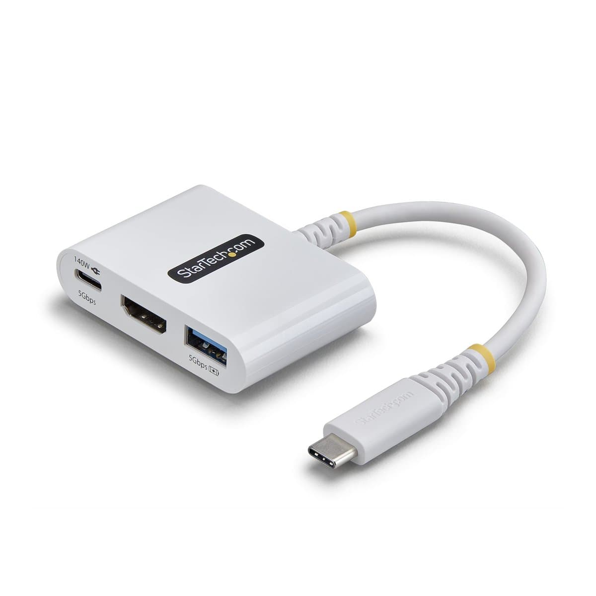 StarTech USB-C to HDMI Multiport Adapter, 140W PD, 4K 60Hz, 5Gbps