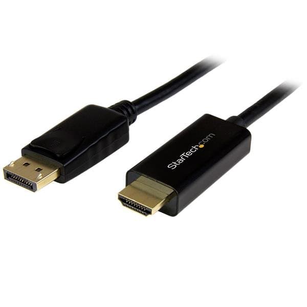 StarTech 16 ft DisplayPort to HDMI Cable, 4K 30 Hz, Passive, DP 1.2, Latching