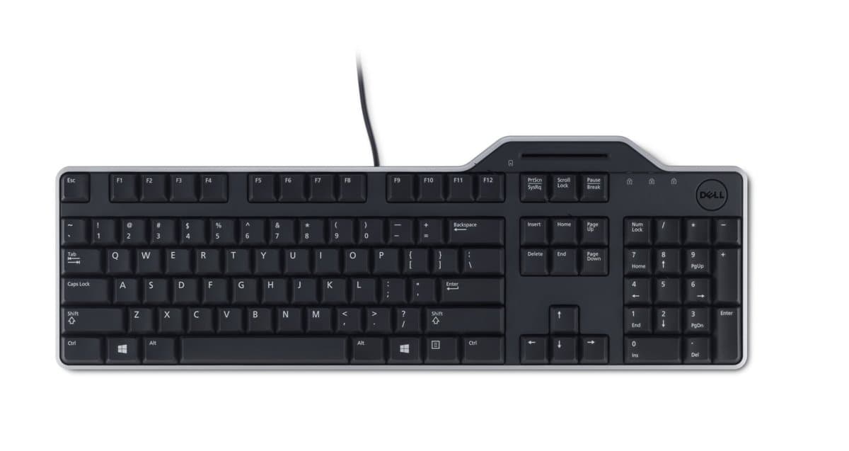 Dell KB813, Smart Card Keyboard, USB Wired, Full-Size, 104 Keys