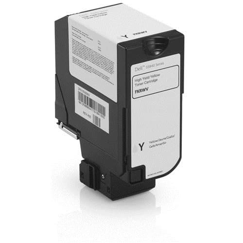 Dell FKRWV Yellow Toner Cartridge, 12000 Page Yield, Single Pack