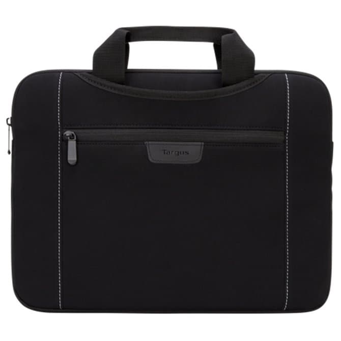 Targus 14" Slipskin Sleeve, Padded Laptop Case, Hideaway Handles, Black