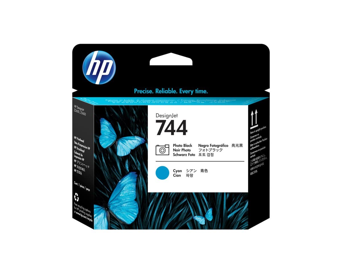 HP 744 Photo Black And Cyan Printhead
