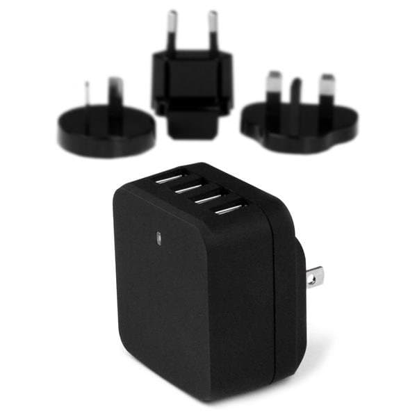 StarTech 4-Port USB Wall Charger, 34W 6.8A, 100–240V Input, 4× USB 2.0