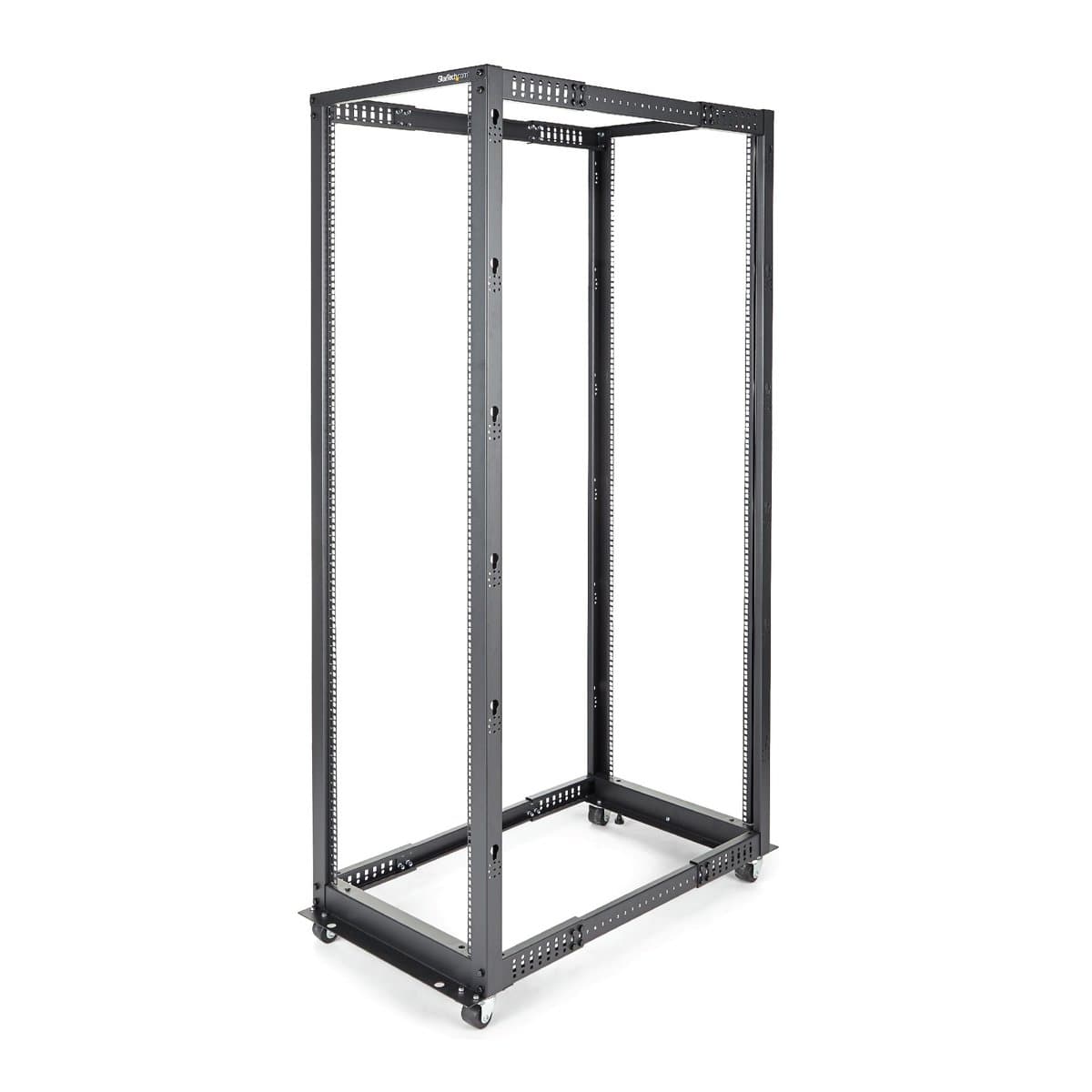 StarTech 4-Post 42U Server Rack, 600kg Capacity, 22–40in Depth, Mobile