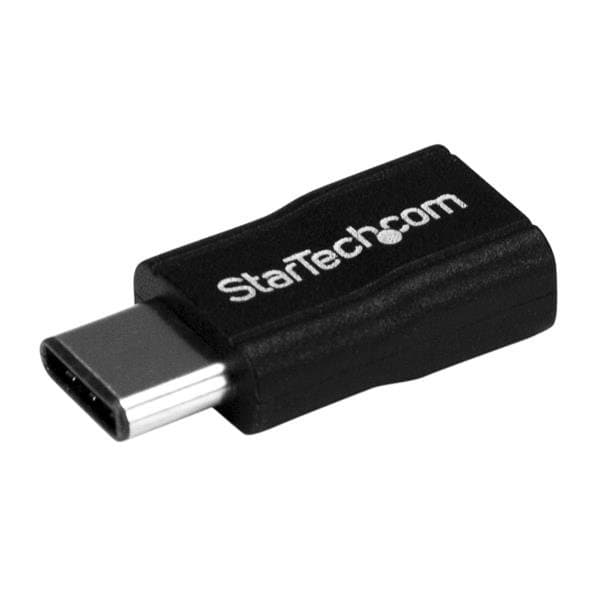 StarTech USB-C to Micro-USB Adapter, USB 2.0, M/F Connectors, Black